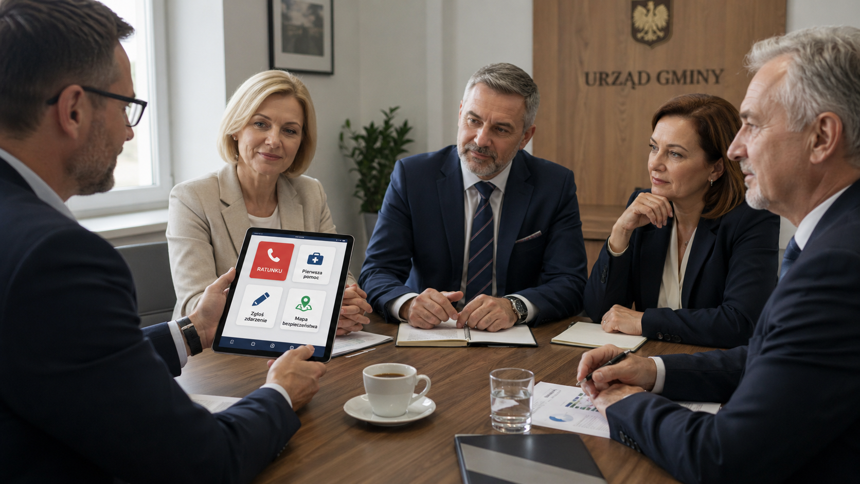 Prezentacja Kryzysownika podczas narady w urzędzie gminy