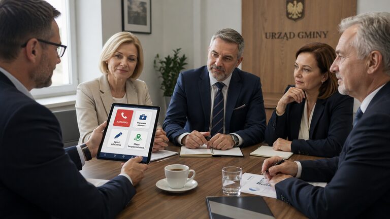 Zespół samorządowy analizujący materiały o bezpieczeństwie